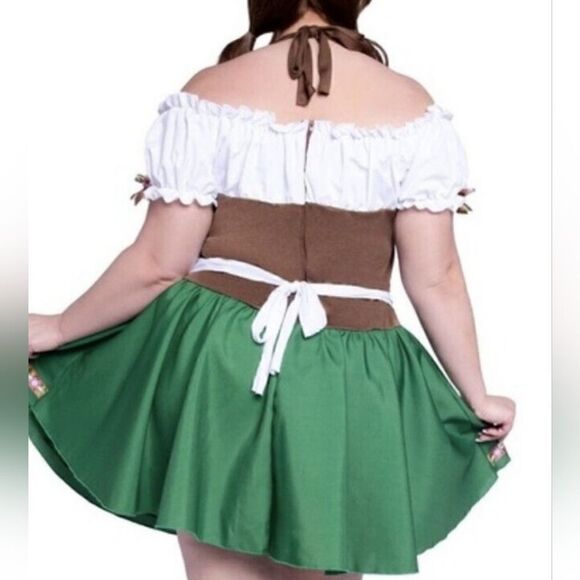 Oktoberfest Fancy German dirndl  Dress Costume For Adult size 8/10 - Picture 7 of 8